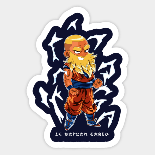 The bearded saiyan - DIMIDOU Sticker